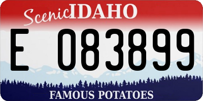 ID license plate E083899