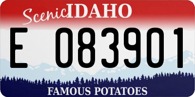 ID license plate E083901