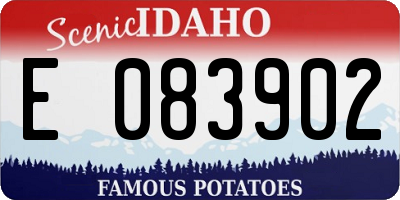 ID license plate E083902