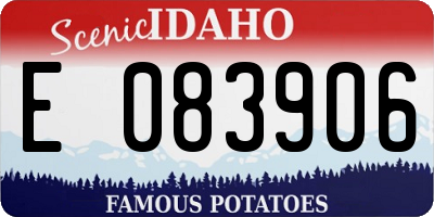 ID license plate E083906