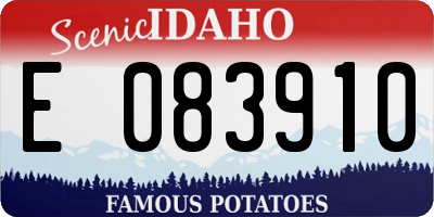ID license plate E083910