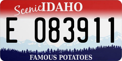 ID license plate E083911