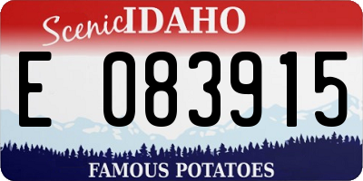 ID license plate E083915
