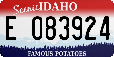 ID license plate E083924