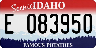 ID license plate E083950