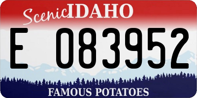 ID license plate E083952