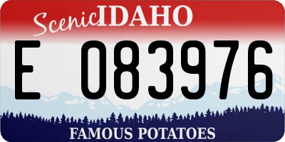 ID license plate E083976
