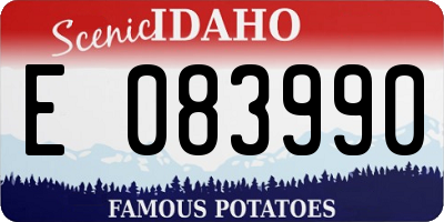 ID license plate E083990