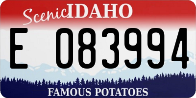 ID license plate E083994