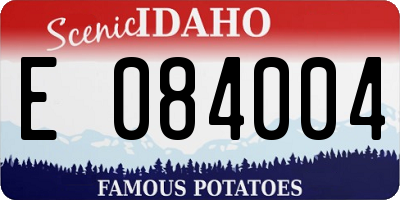 ID license plate E084004