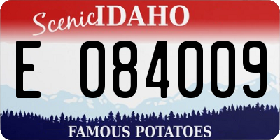 ID license plate E084009