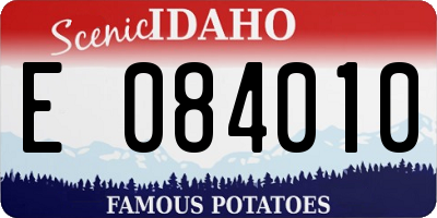 ID license plate E084010
