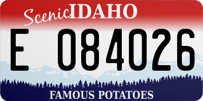 ID license plate E084026