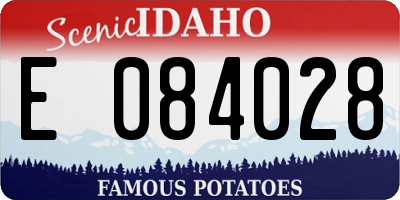 ID license plate E084028