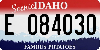 ID license plate E084030