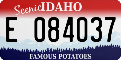 ID license plate E084037