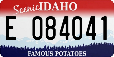 ID license plate E084041
