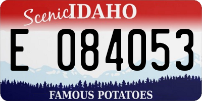 ID license plate E084053