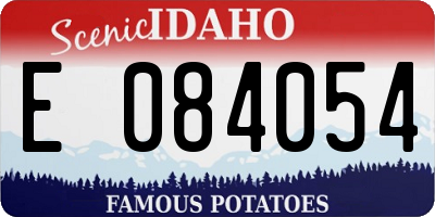 ID license plate E084054
