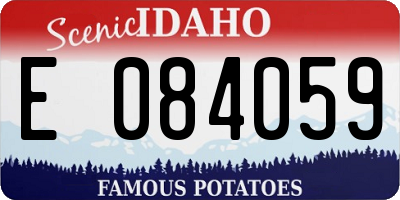 ID license plate E084059