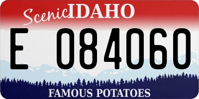 ID license plate E084060