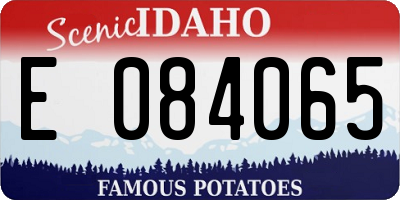 ID license plate E084065