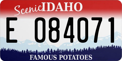 ID license plate E084071