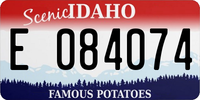 ID license plate E084074