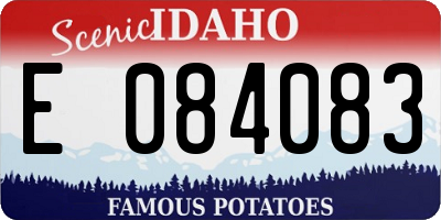 ID license plate E084083