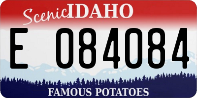 ID license plate E084084