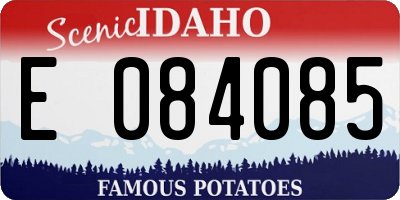ID license plate E084085