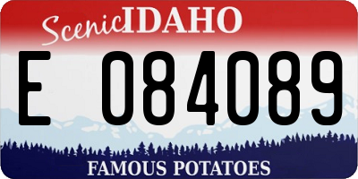ID license plate E084089