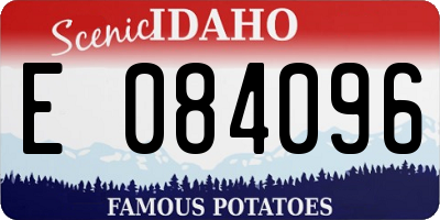 ID license plate E084096