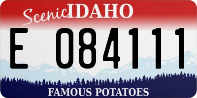 ID license plate E084111