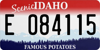ID license plate E084115