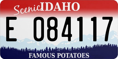 ID license plate E084117