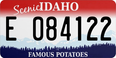 ID license plate E084122