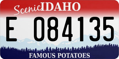 ID license plate E084135