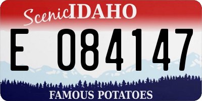 ID license plate E084147