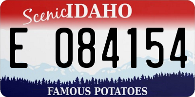 ID license plate E084154