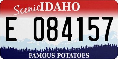 ID license plate E084157