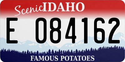 ID license plate E084162