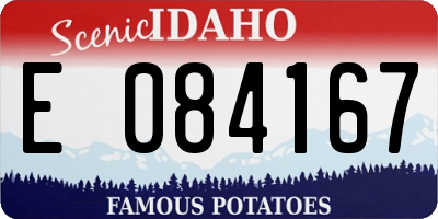 ID license plate E084167