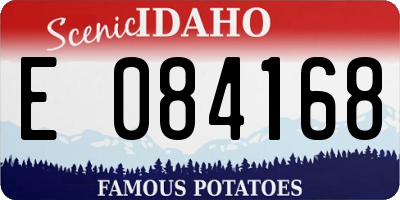 ID license plate E084168