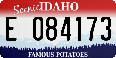 ID license plate E084173