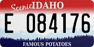 ID license plate E084176