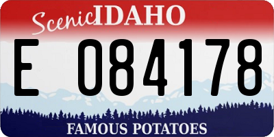 ID license plate E084178