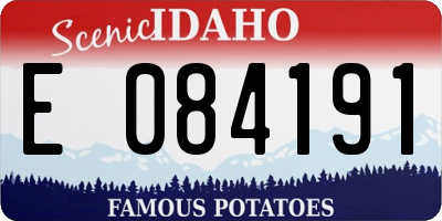 ID license plate E084191