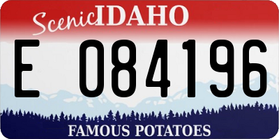 ID license plate E084196