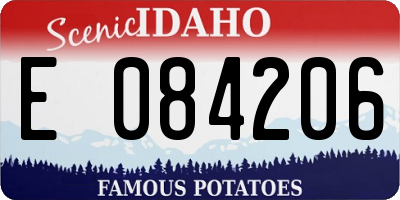 ID license plate E084206